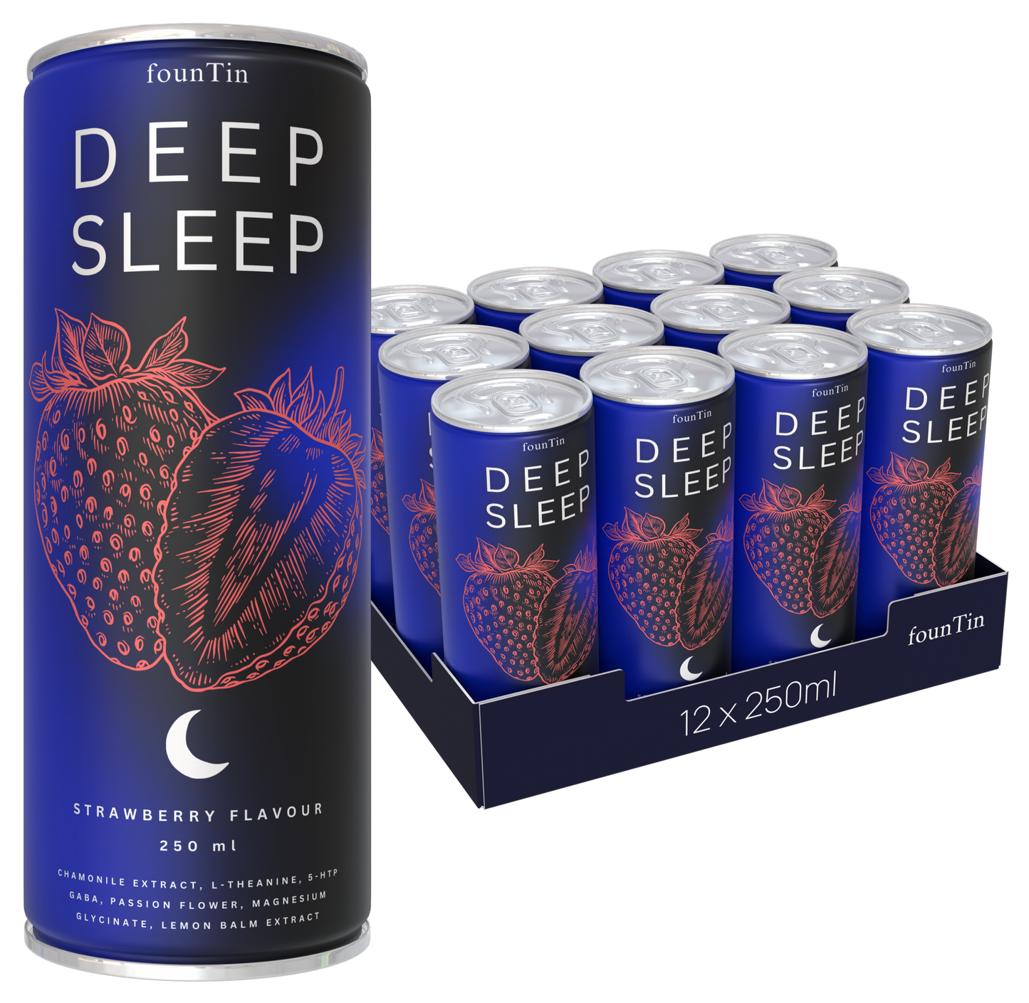 DEEP SLEEP - Strawberry Flavor 250ml x 12 Pack